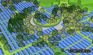 曙光防災(zāi)公園第一副主揮中心鳥(niǎo)瞰圖
