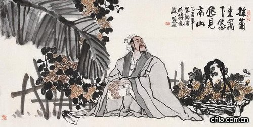 陶淵明與菊花(圖)
