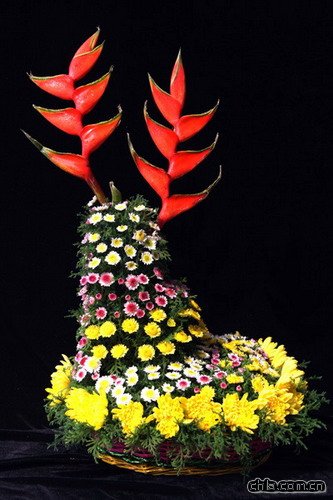 插花藝術欣賞之菊花篇(組圖)