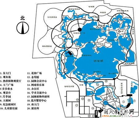 石家莊植物園平面圖