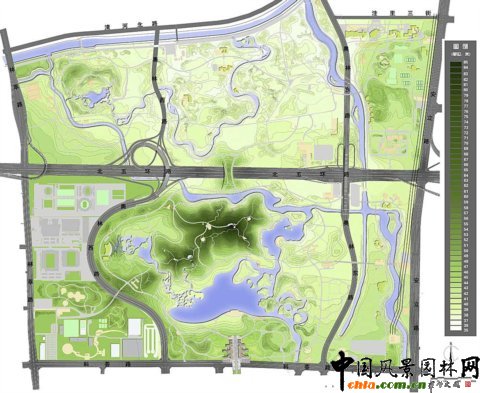 奧林匹克森林公園公園豎向規(guī)劃設(shè)計(jì)圖