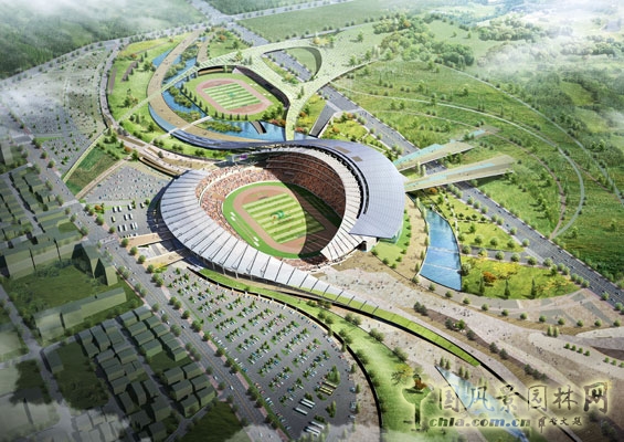 2014韓國仁川亞運會主場館設計 世界園林 體育場館設計 中國風景園林網