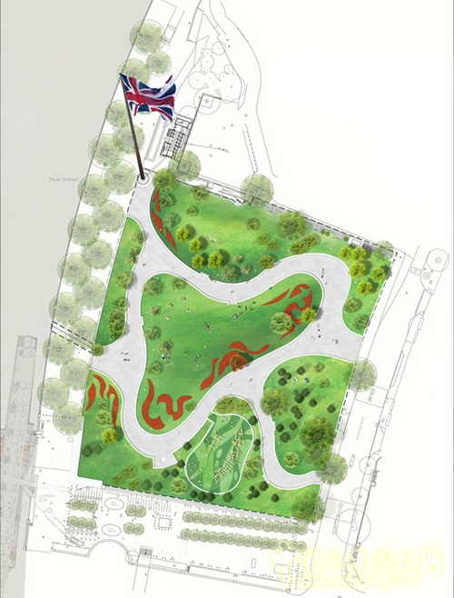 West8倫敦女王禧慶花園 世界園林 規劃設計 中國風景園林網