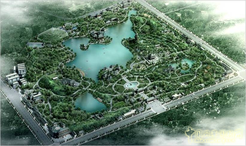 興慶宮公園鳥瞰圖