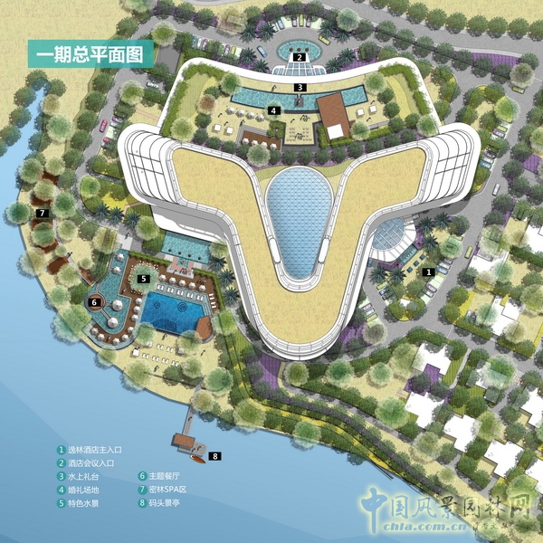 希爾頓 逸林酒店 景觀設計 何小強 中國風景園林網