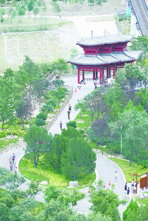 北京園博園賽道風景如畫