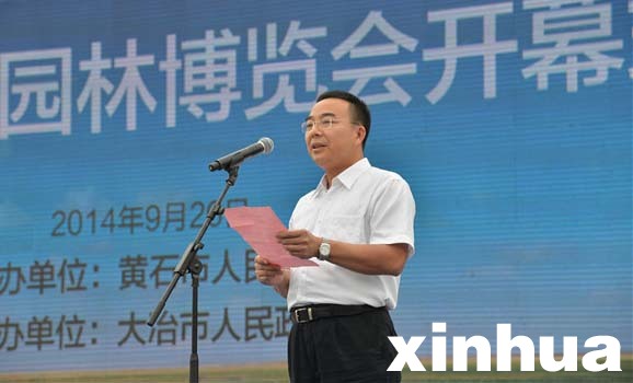 黃石市委常委、大冶市委書記、園博會組委會執行主任傅繼成主持開幕式。