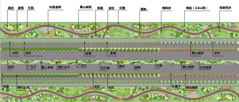 2016園冶杯專業獎參賽項目: 懷遠縣S307道路園林景觀工程設計