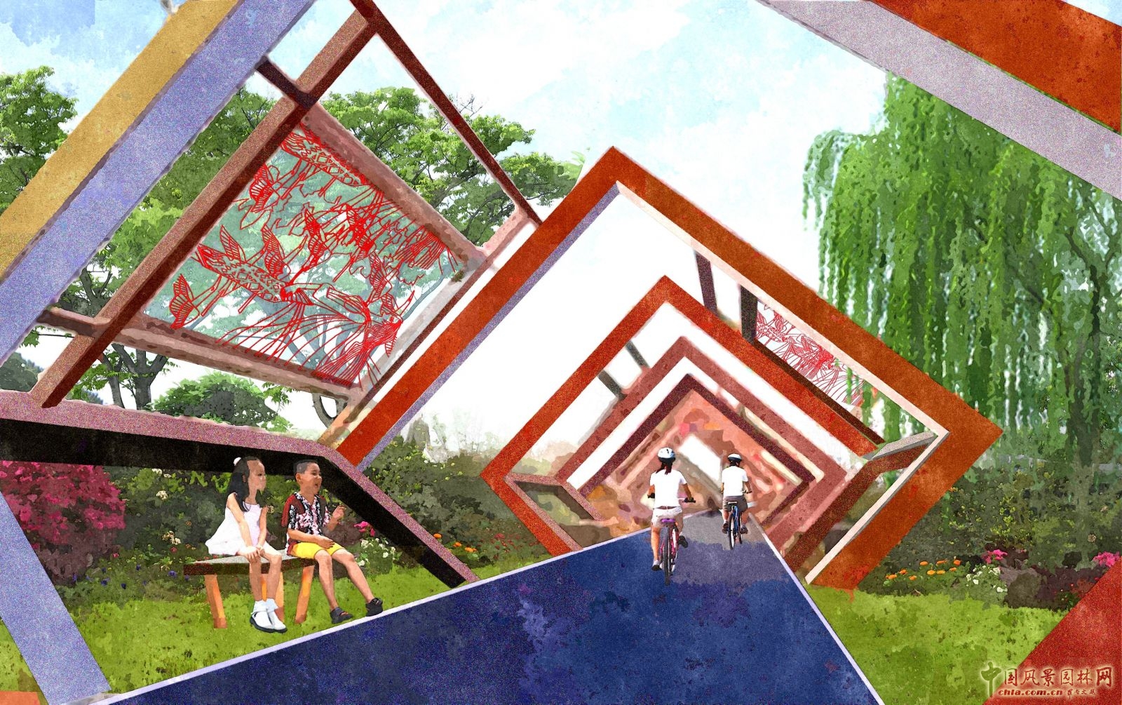 2016園冶杯專業獎參賽項目:合肥市瑤海區濱河路公園綠化景觀設計