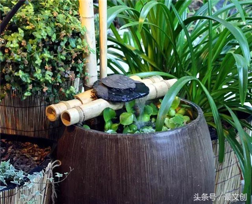 竹噴泉 庭院里的禪意