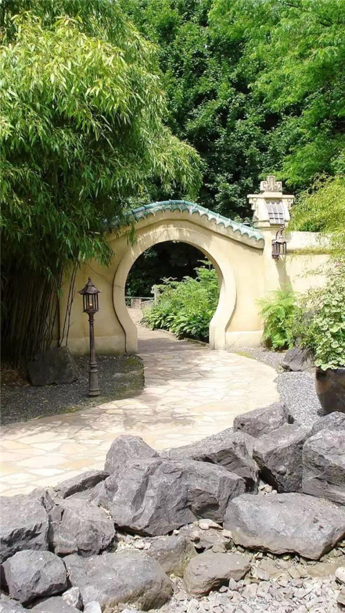 中式古典園林庭院景觀竹韻