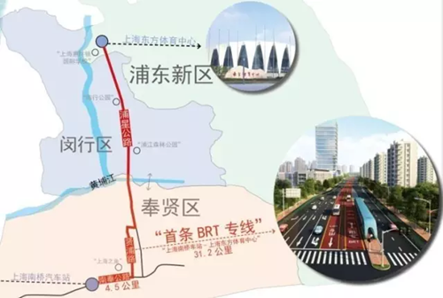 上海首條BRT沿線綠色景觀工程預(yù)計(jì)年底竣工