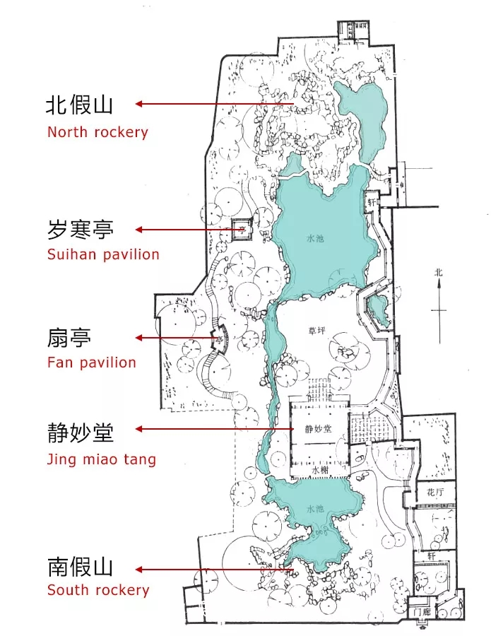 瞻園的空間布局分析