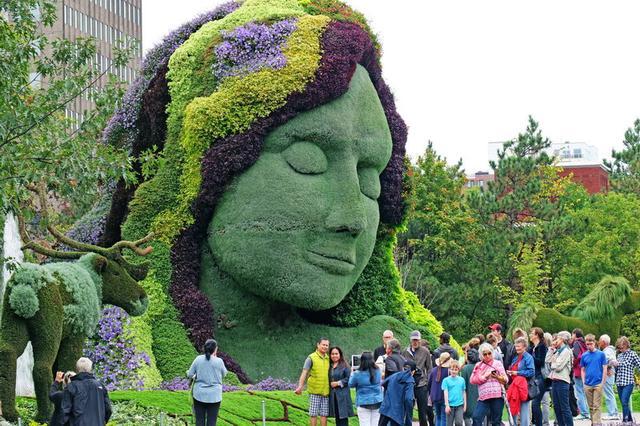 加拿大渥太華植物雕塑作品展，中國作品歡迎
