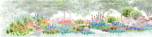河北省第二屆（秦皇島）園博會花境創(chuàng)意作品——山·城·沙·海