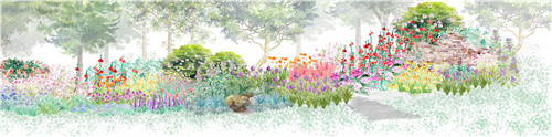 河北省第二屆（秦皇島）園博會花境創(chuàng)意作品——山·城·沙·海