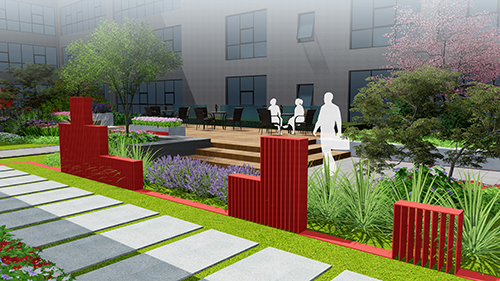 園冶杯專業獎：新華國際廣場天井園林景觀