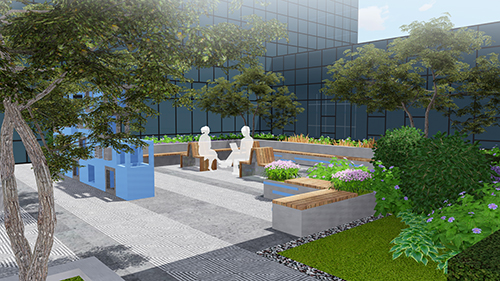 園冶杯專業獎：新華國際廣場天井園林景觀