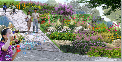 河北省第二屆園博會(huì)花境作品——碣石仙臺(tái)
