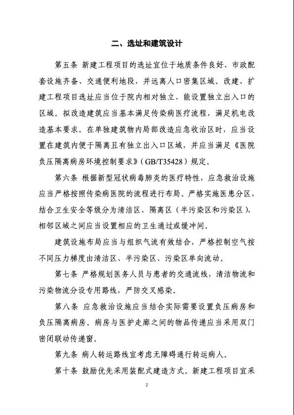 衛健委住建部印發新冠肺炎救治設施設計導則