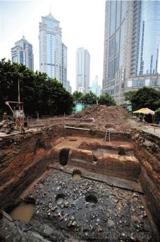 快訊：廣州鬧市區發現東漢建筑遺跡(圖)
