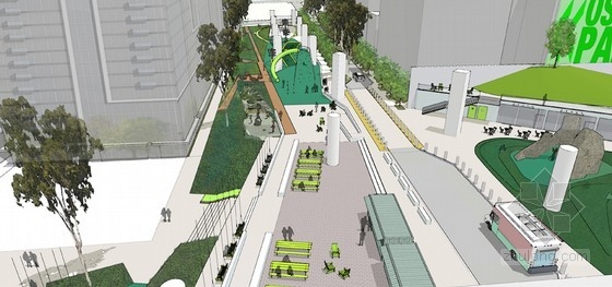 CMG設(shè)計(jì)的樞紐街景與奧斯卡公園